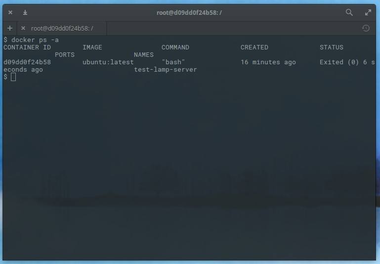 docker ps -a shows a list of available images docker ps -a shows a list of available images