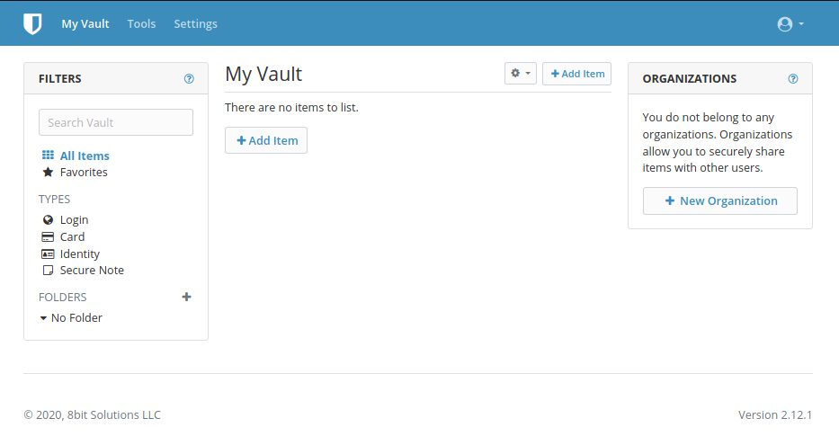 Bitwarden Web Vault Bitwarden Web Vault