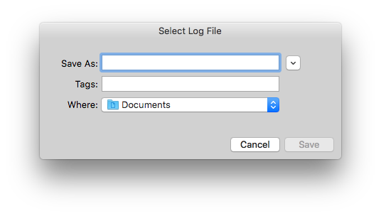 Prompt to save the log file Prompt to save the log file