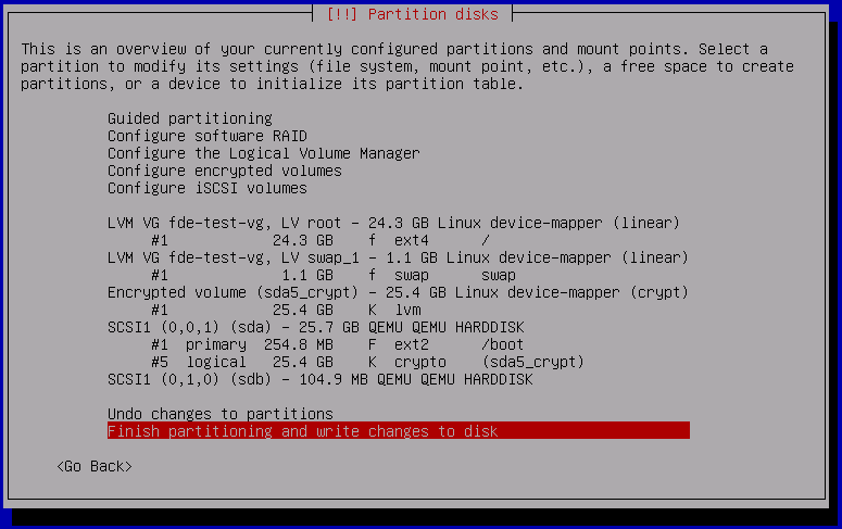 Debian 8 Write Partition Changes Debian 8 Write Partition Changes