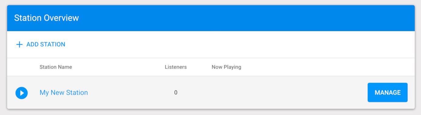 AzuraCast Manage Station “AzuraCast Manage Station”