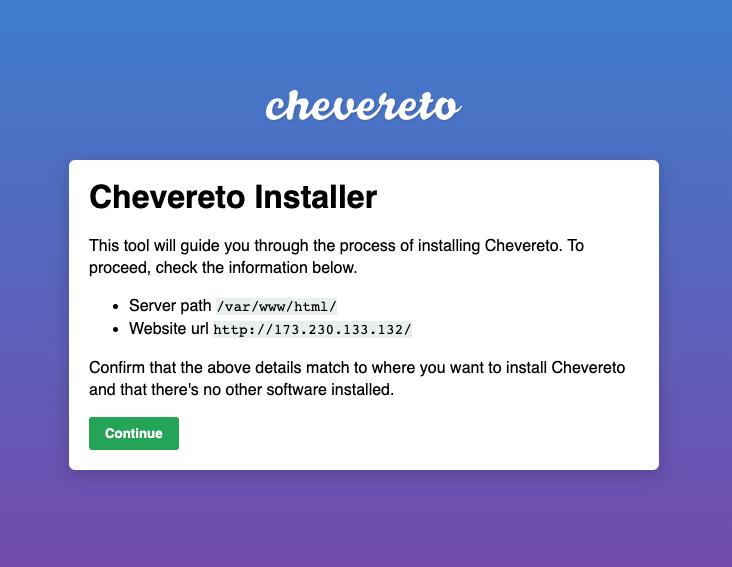 Chevereto Installer Chevereto Installer