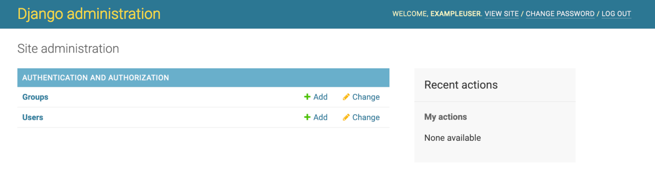 Django Admin Console Django Admin Console