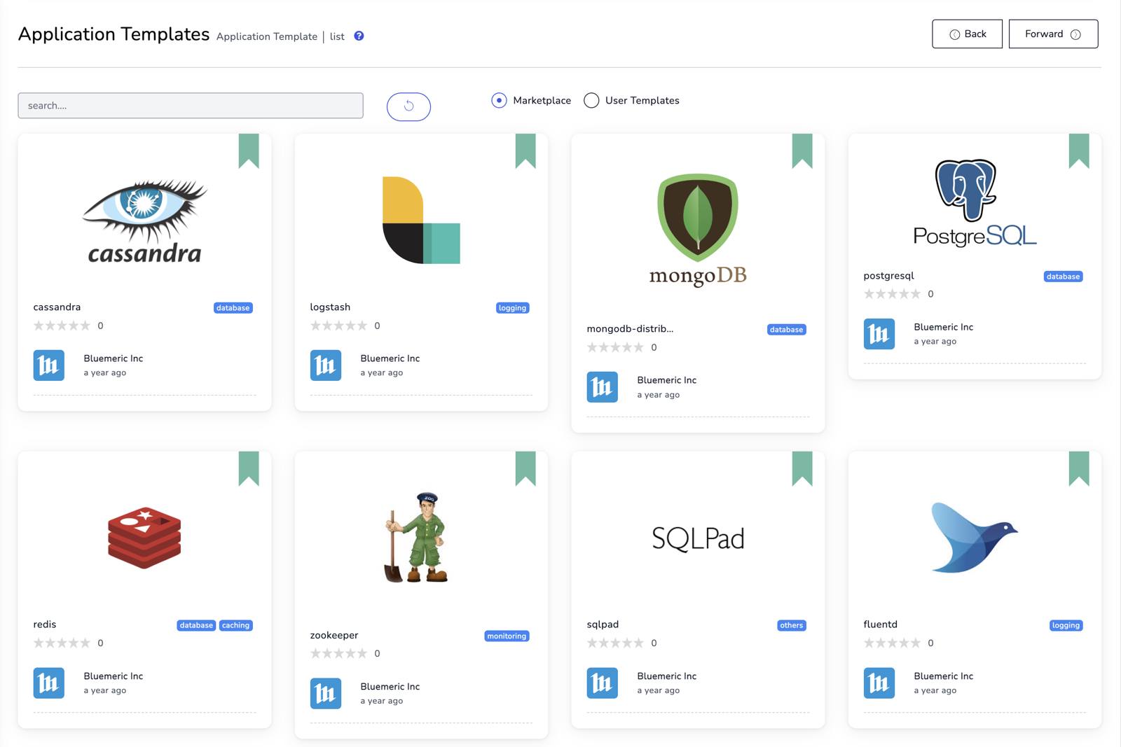 Screenshot of gopaddle marketplace Screenshot of gopaddle marketplace